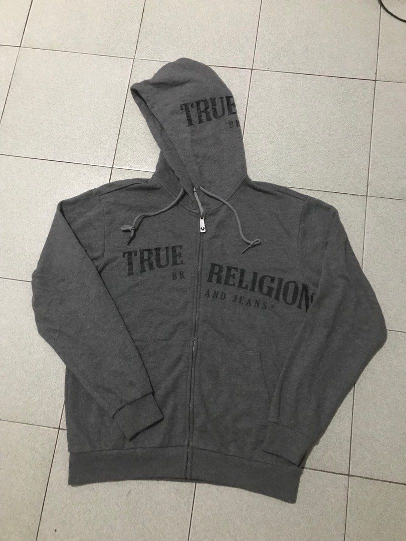 True Religion hoodie (Category: Coats, Jackets and Outerwear) located in Zamboanga. Submitted by alzuldik (Listing ID 1291489099, Image 1). Description: For sale !!! True Religion Size large W22.5 L26 Verygood condition Price : 1,000 Pesos only !!.
