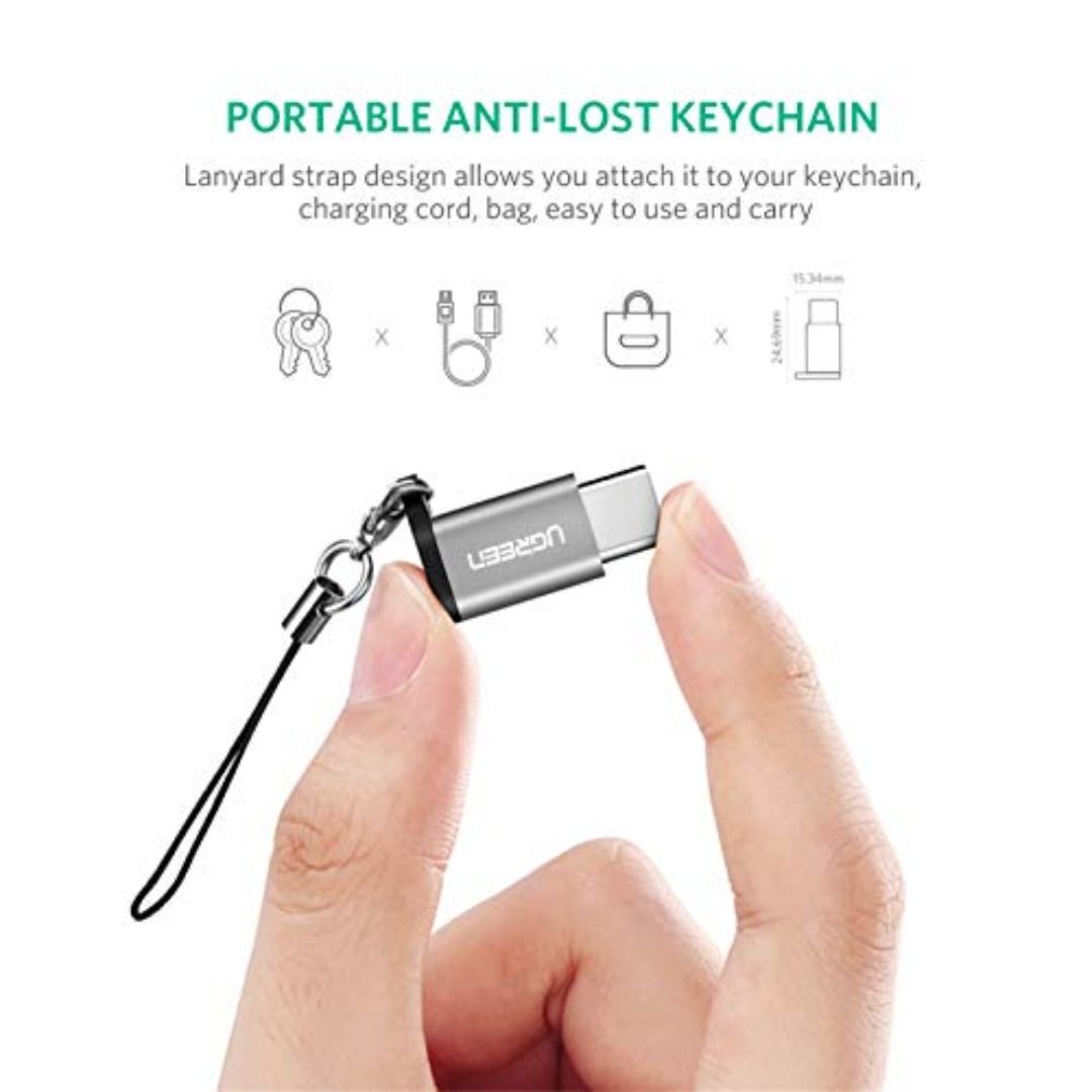 UGREEN USB Type C to Micro USB Adapter, USB 3.1 male to Micro USB ...