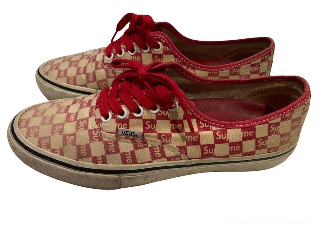 Supreme hot sale checkered vans