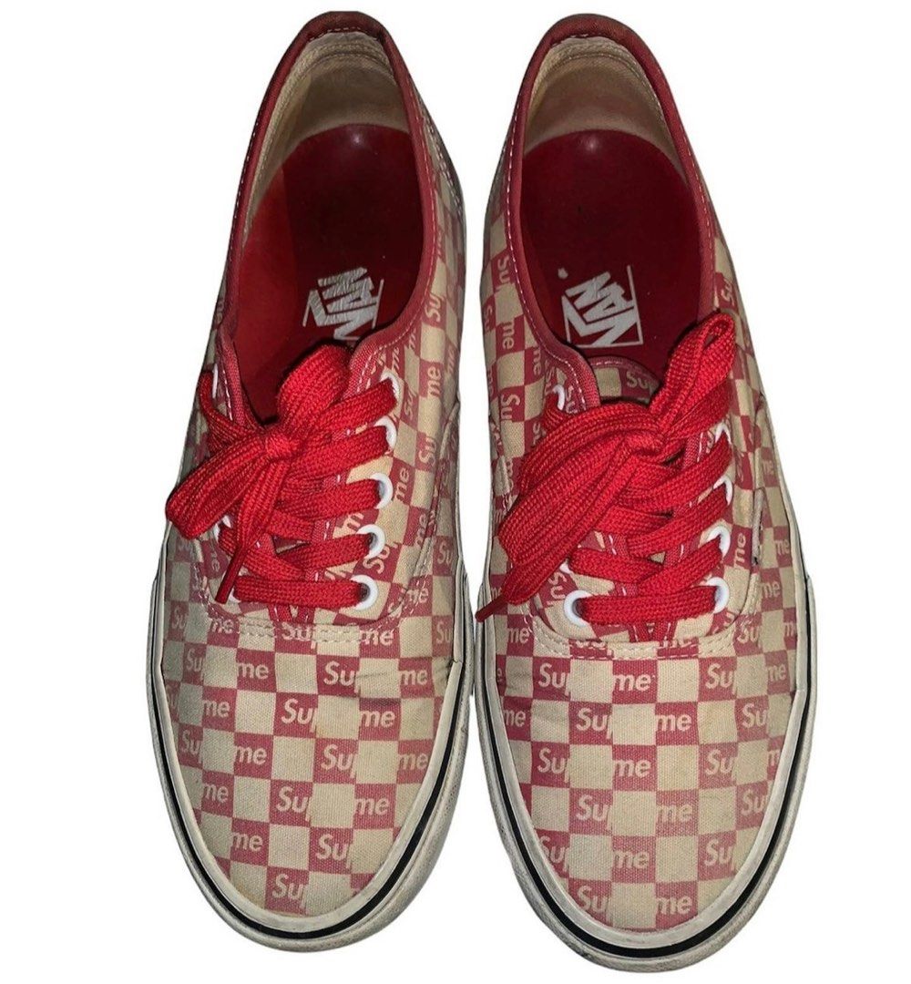 Supreme checkered best sale vans