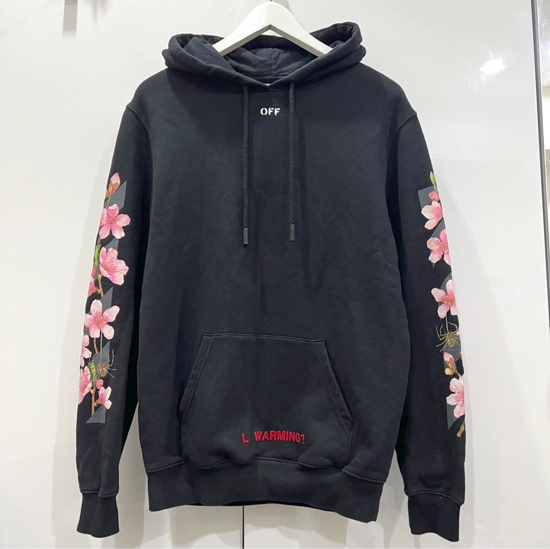 Women s Off White Virgil Abloh Sakura Cherry Blossom Hoodie XXS