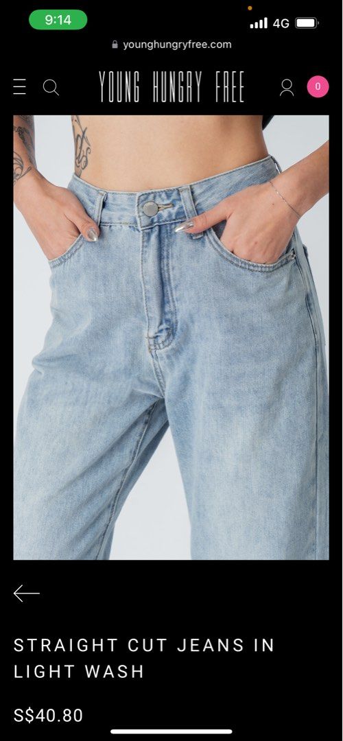 Straight Cut Jeans in Medium Wash