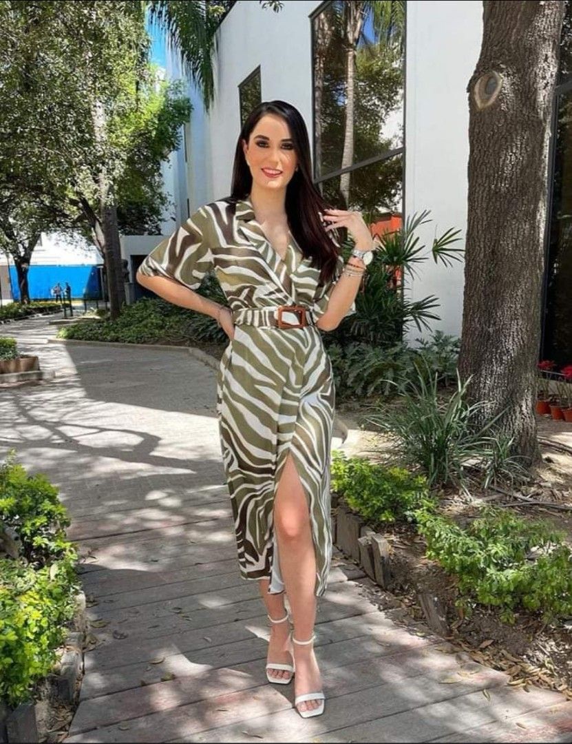 Green leopard sale print dress zara