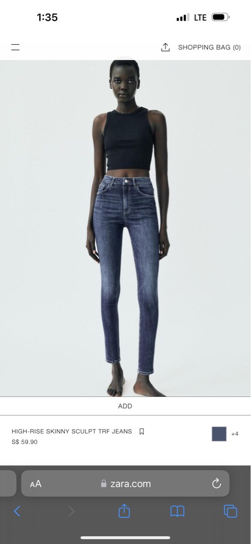 Zara high rise sculpt sale
