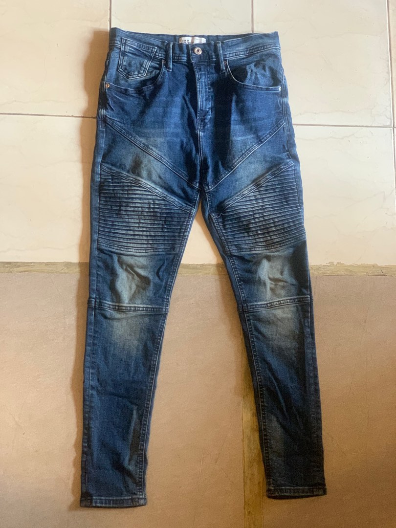 Zara man biker jeans cheap