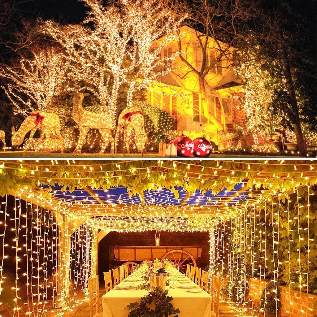 10M 100 LED String Lights with 8 Modes Waterproof Lamp for Indoor Outdoor  Christmas, Wedding,Party Decorations(Plug-in)