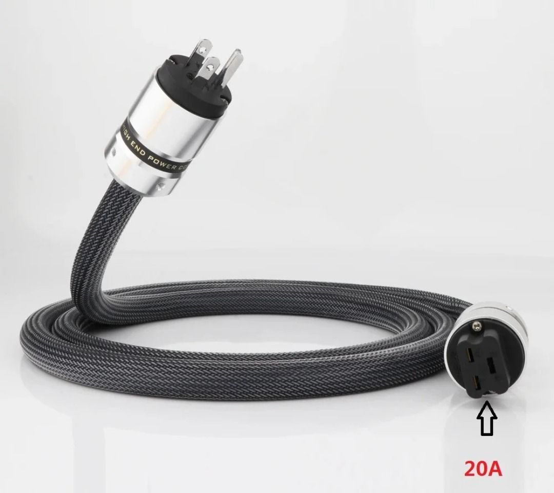 20 ampere x 1 metre HI-END 12AWG 3.2sq OFC copper EU AC Power Cable Schuko Audio power supply cable hi-end EU power cord cable63205803289475113
