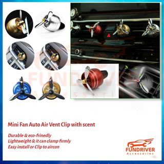 1Pc Mini Fan Cute Auto Air Vent Clip Car Perfume Car Accessories with Scent Cooling Fan AirRefresher