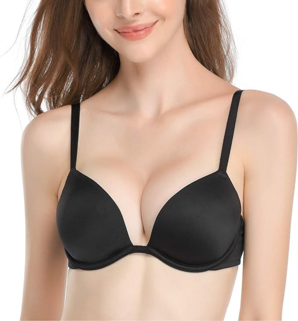 34D Deyllo black padded push up bra, Women's Fashion, Clothes on