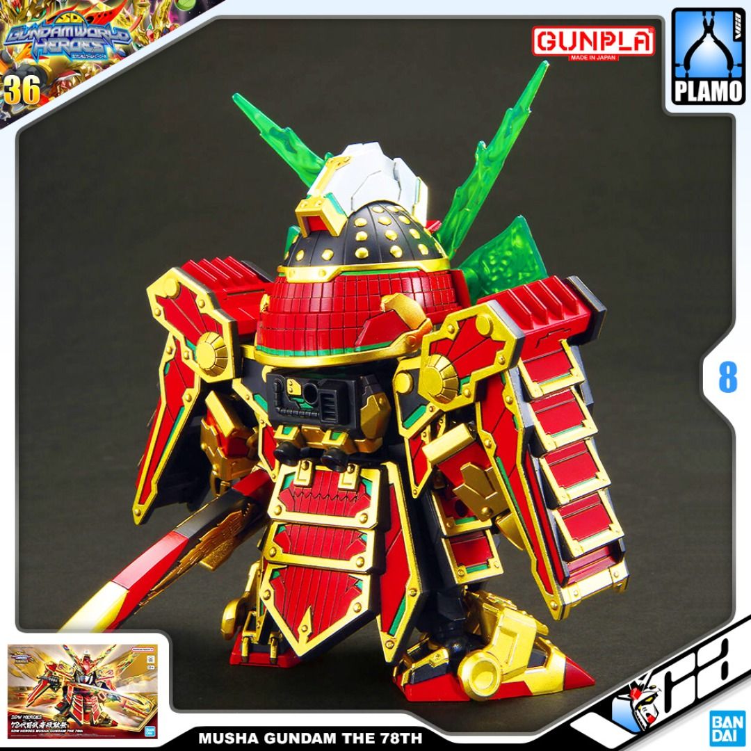 ✅𝐑𝐄𝐀𝐃𝐘 𝐒𝐓𝐎𝐂𝐊⭐️ BANDAI GUNPLA SD WORLD HEROES SDW MUSHA GUNDAM THE 78TH CUTE PLASTIC MODEL ACTION FIGURE ASSEMBLE KIT TOY VCA SINGAPORE (Category: Gundam Model Kits) located in Singapore. Submitted by vcagundam.sg (Listing ID 1291570448, Image 3). Description: ⭐️SDW | MUSHA GUNDAM THE 78TH 🌐𝗪𝗘𝗕𝗟𝗜𝗡𝗞 https://v.vcagundam.sg/zYAiuv 🤖𝗛𝗘𝗔𝗗 𝗛𝗘𝗜𝗚𝗛𝗧 : 8cm 📝𝗧𝗬𝗣𝗘 : PLASTIC MODEL KIT The new generation of Musha Gundam proudly