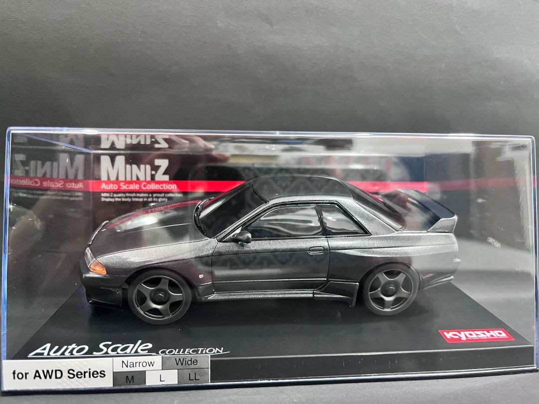 全新京商Kyosho 1/28 Nismo Nissan Skyline GT-R R32 BNR32 灰銀色A.S.C. Mini Z Body  車殼AWD MZP469GM, 興趣及遊戲, 玩具& 遊戲類- Carousell