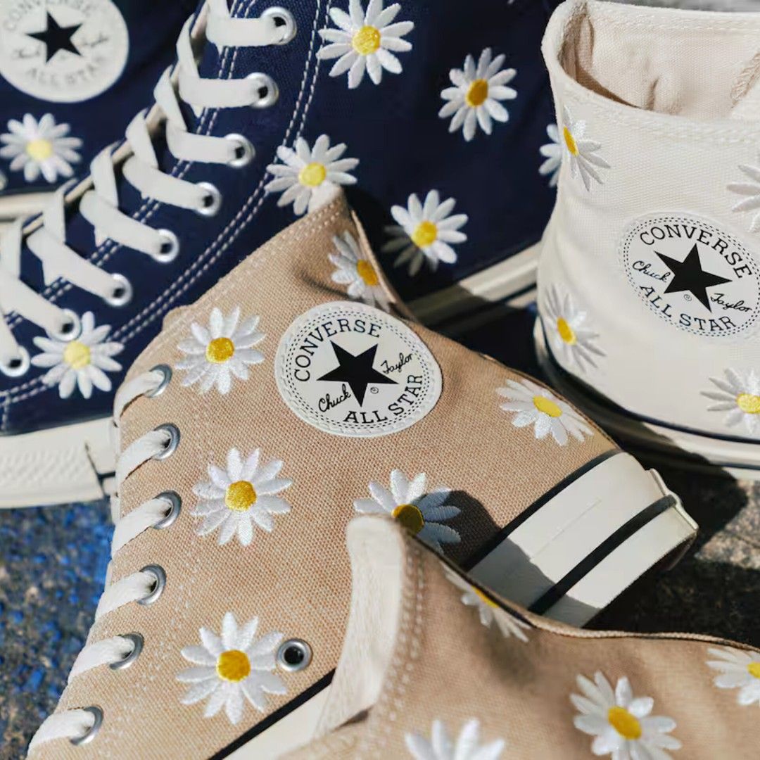 日本Converse All Star Daisy Flower Hi 系列, 女裝, 鞋, 波鞋- Carousell