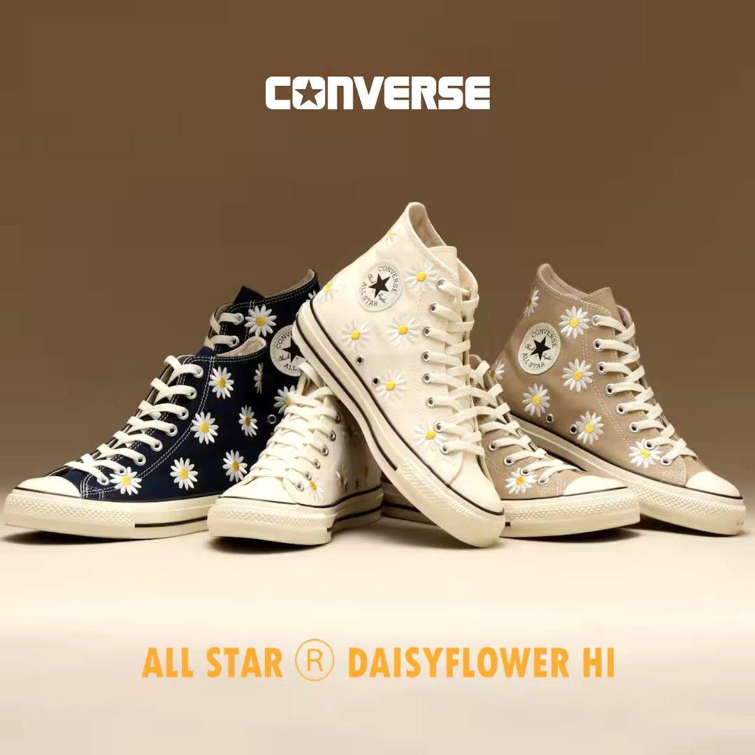 日本Converse All Star Daisy Flower Hi 系列, 女裝, 鞋, 波鞋- Carousell