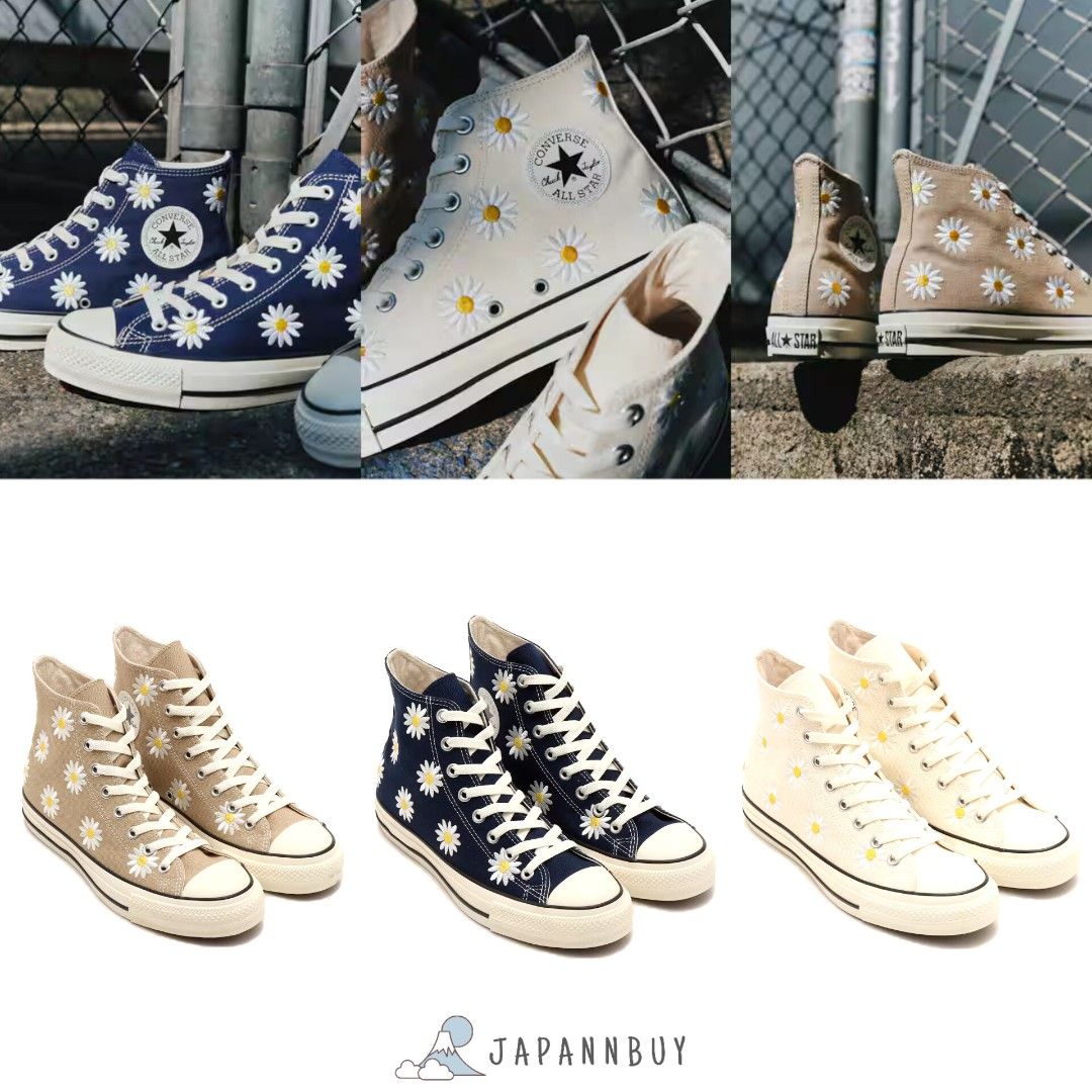 日本Converse All Star Daisy Flower Hi 系列, 女裝, 鞋, 波鞋- Carousell