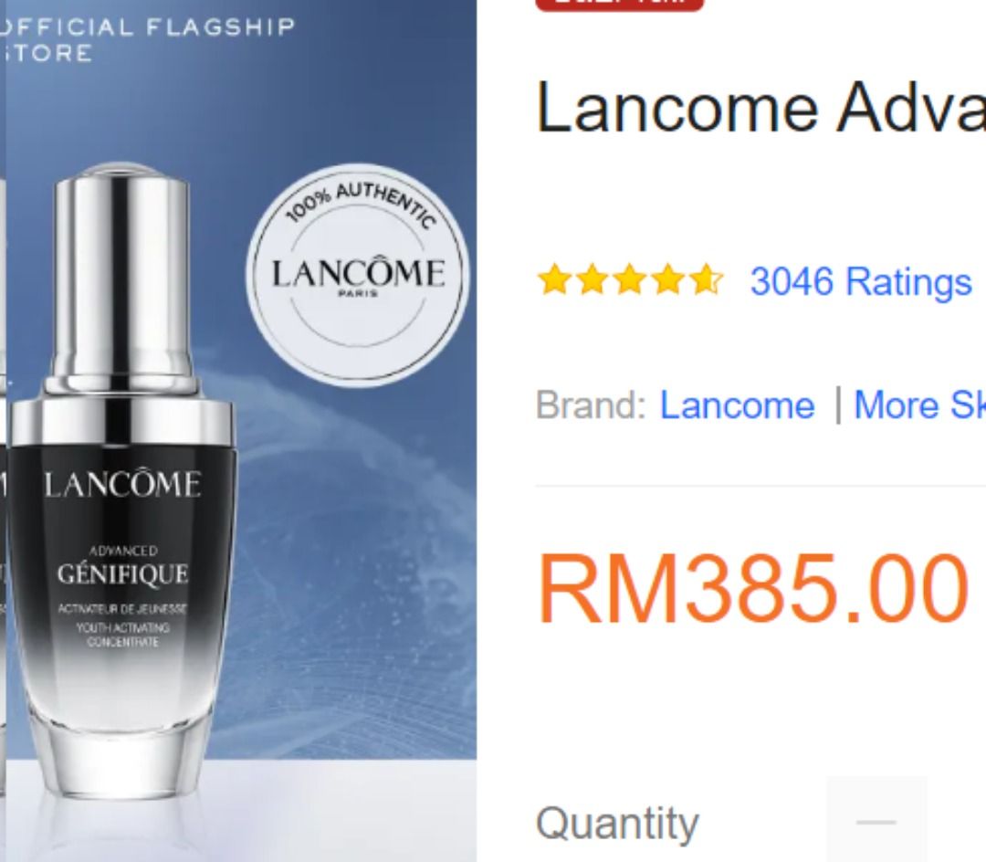 Lancome 】Lancome Advanced Genifique Serum 30ml, Improves Skin Radiance, Reduce Fine lines