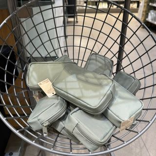ON-HAND Muji Japan Nylon Compact Pouch in Light Green