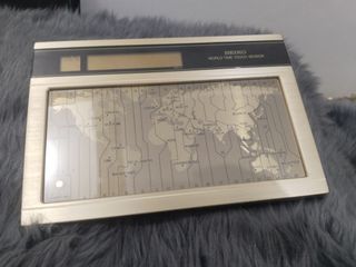 Affordable Brabdnew Vintage SEIKO World Time Touch Sensor Desk Clock Bronze Gold Works 😍👌