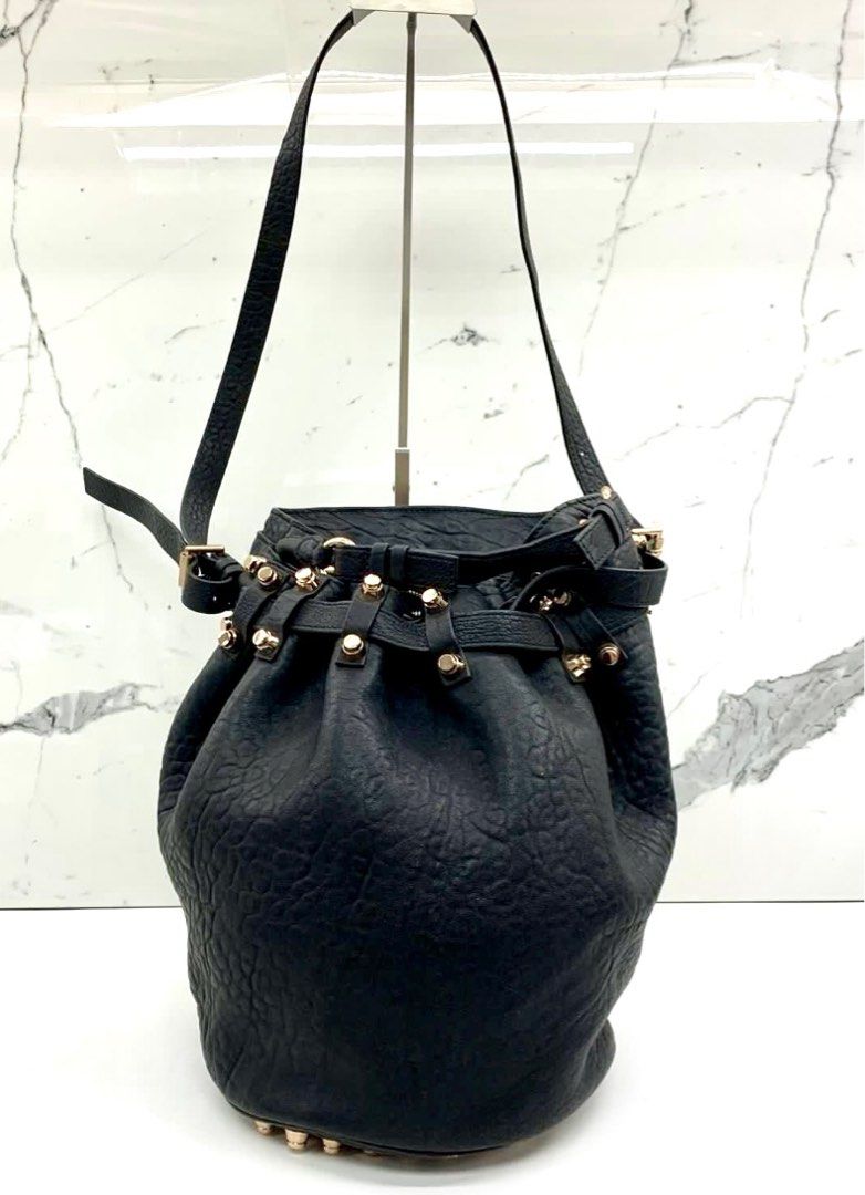 Alexander wang studded bucket bag 2025