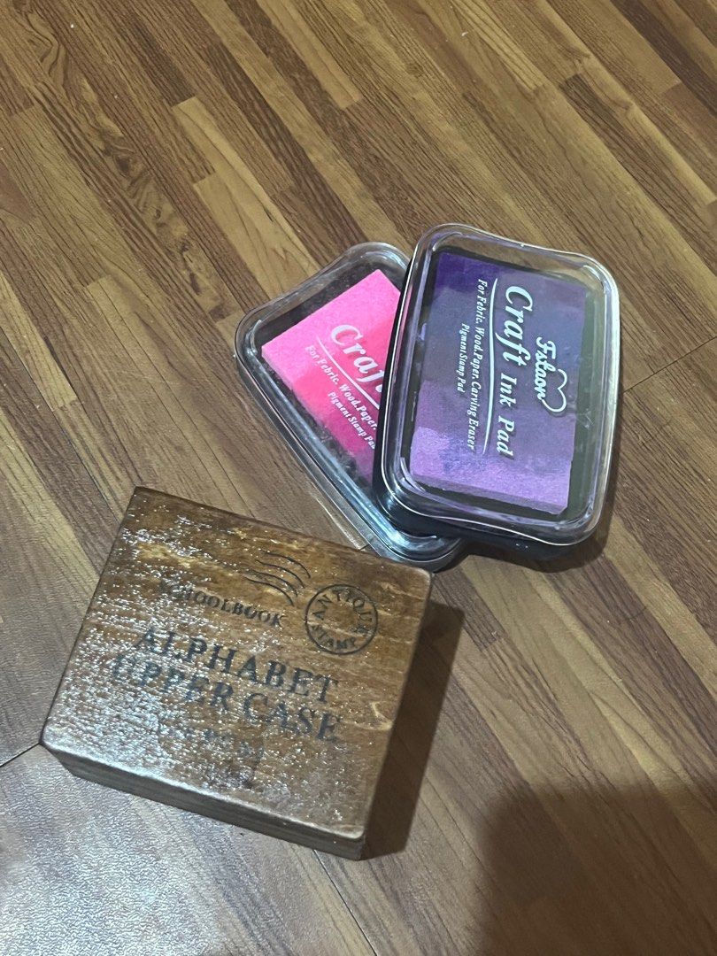 alphabet stamp and ink pad (Category: Craft Supplies & Tools) located in Quezon City. Submitted by declutter_xo (Listing ID 1291683166, Image 2). Description: with ink pad .