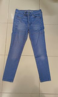 American Eagle Outfitters super- super stretch blue denim jeans