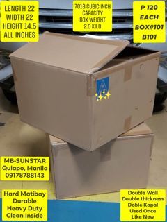 Big BALIKBAYAN TRAVEL BOX KARTON USED FILING DOCUMENT STORAGE LIPAT BAHAY MOVING SHIPPING DELIVERY CARGO ORGANIZER NICE CLEAN HARD THICK DURABLE HEAVY DUTY bubble wrap cling stretch film newspaper tape tali
