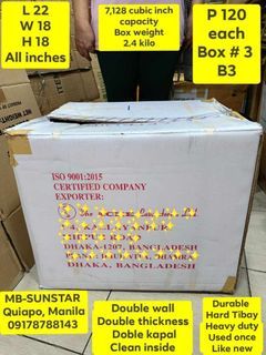 Big white BALIKBAYAN TRAVEL BOX KARTON USED FILING DOCUMENT STORAGE LIPAT BAHAY MOVING SHIPPING DELIVERY CARGO ORGANIZER NICE CLEAN HARD THICK DURABLE HEAVY DUTY bubble wrap cling stretch film newspaper tape tali