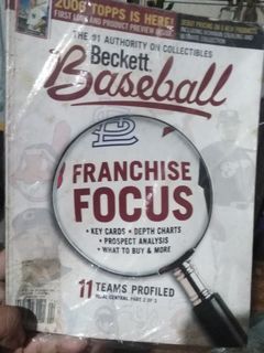 Beckett baseball card magazine franchise focus issue