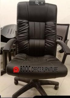black leather high back executive chair / office partition /office table / office furniture