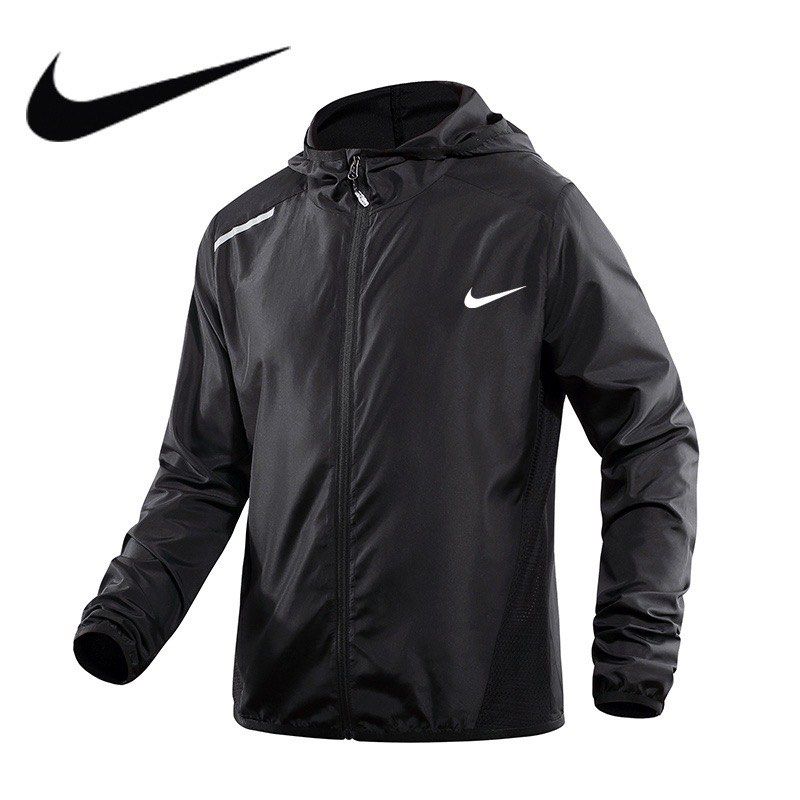 BRAND NEW IN STOCK FREE DELIVERY Nike hiking jacket slim fit windbreaker unisex Summer Thin Sun Protection sports jogging jaket lelaki