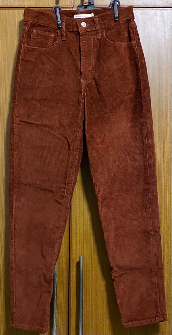 ALTERED brown brandy melville jada corduroy pants, Women's Fashion,  Bottoms, Other Bottoms on Carousell