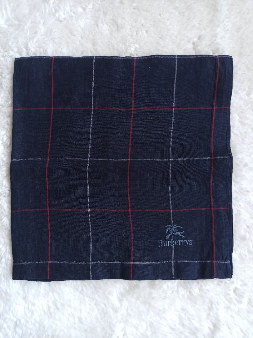 Burberrys unisex hanky (Category: Luxury Accessories) located in Mati. Submitted by surkayconsumergoodstraiding (Listing ID 1291659434, Image 2). Description: Burberrys handkerchief. Unisex From Japan box. buy 3 handkerchiefs to get 1 free scarf. Embriode brand name and logo With its dark color, this hanky is ideal as stains or dirt won't be easily visible, ensuring a neat appearance even after multiple uses..