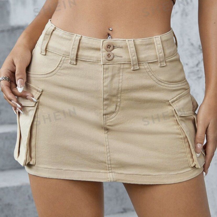 Cargo khaki skirt Women s Fashion Bottoms Skirts on Carousell