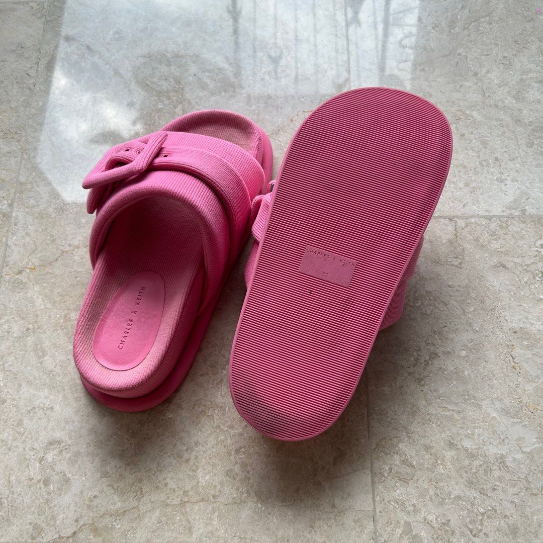 Charles & Keith Barbie Pink slider high heel sliders sandal flat, Women's  Fashion, Footwear, Flipflops and Slides on Carousell