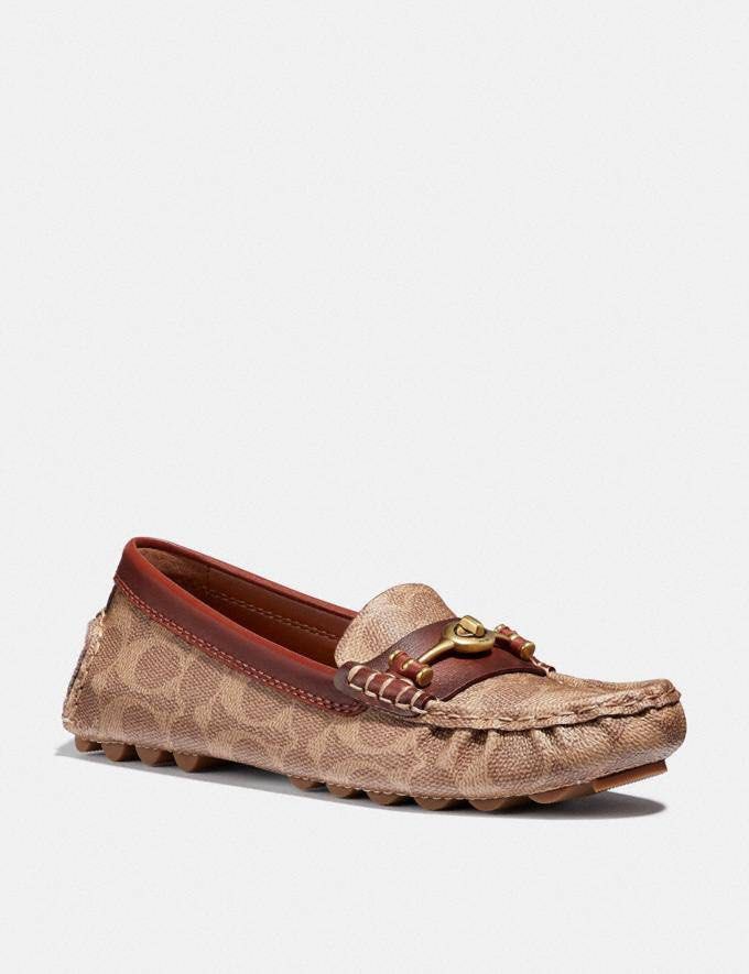 Coach crosby driver turnlock flats hotsell
