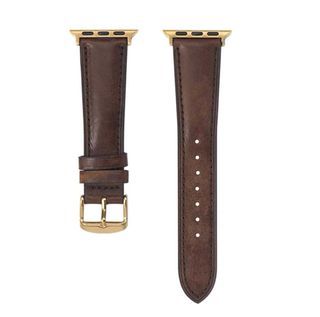 Daluan Chocolate Brown Faux Leather Apple Watch Strap (fits 38-41mm)