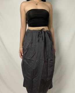 dark gray cargo skirt