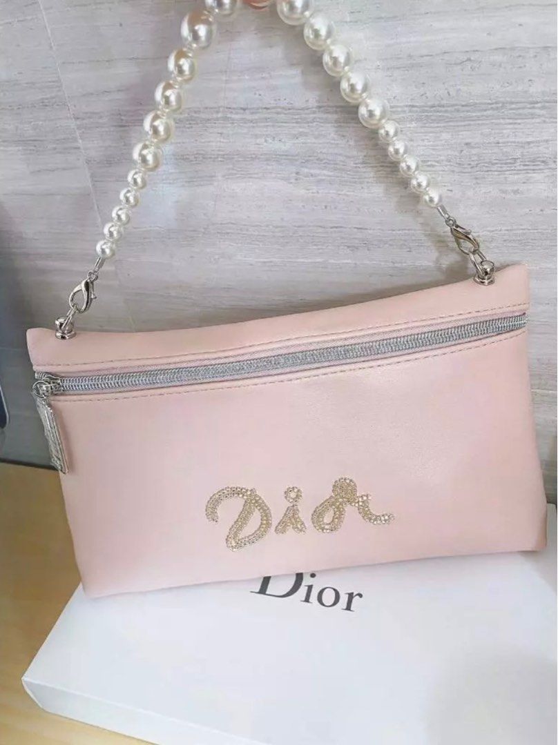 DIOR PINK SHOULDER PEARL CHAIN (Category: Luxury Bags & Wallets) located in Manila. Submitted by blessiealvarez111 (Listing ID 1291636954, Image 1). Description: This is for the VIP GIFT items 💯Authentic Preorder What you see is what you get Ang shala nito mga mi. .