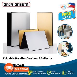 Foldable Standing Cardboard Reflector for Photography / PHOTOSHOOT A4 (21*29cm) Gold and White (BZYA04)