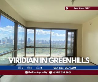 FOR SALE: Corner Unit with Unobstructed View in Viridian in Greenhills, San Juan