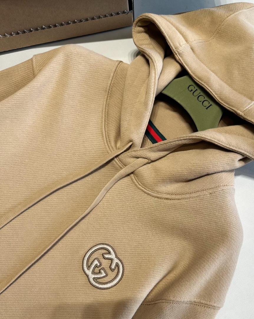 Gucci top hoodie brown