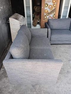 Gray modern sofa set 3-seater and 2-seater 3-seater 71L x 31W x 17H seat height inches Sandalan height 32 inches 2-seater 55L x 31W x 17H seat height inches Sandalan height 32 inches In good condition