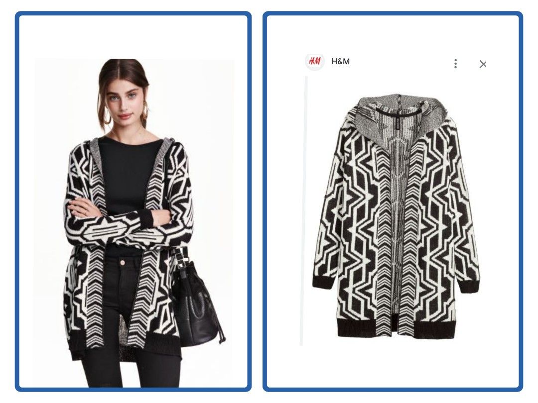 H and m hooded cardigan clearance