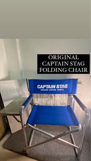IMPORTED FROM JAPAN ORIGINAL CAPTAIN STAG BRAND FOLDING CHAIR WITH SIDE TABLE