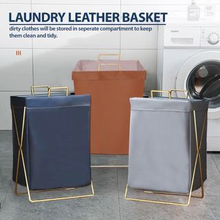 Leather Laundry Basket