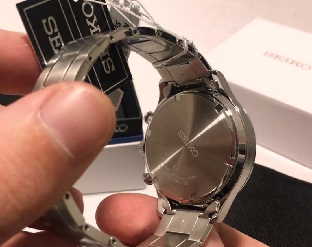 Lowest Price Seiko SSB339 Men s Chronograph Blue Dial Stainless Steel Watch ssb339 ssb339p ssb339p1 Birthday gift birthday seiko BRAND NEW IN BOX