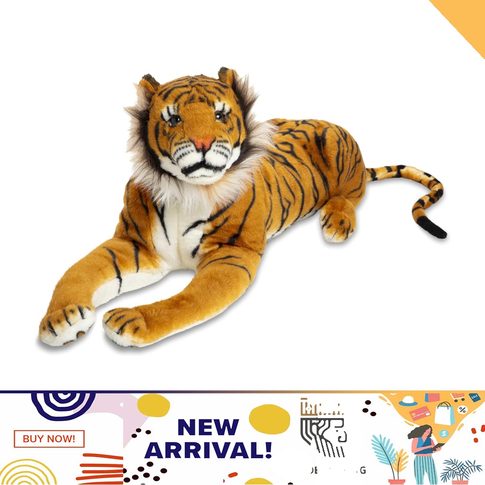 Melissa Doug Giant Tiger Lifelike Stuffed Animal over 5 feet