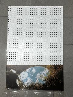 Metal Peg Board, Pegboard, White, 90 x 60 x 1.5 cm