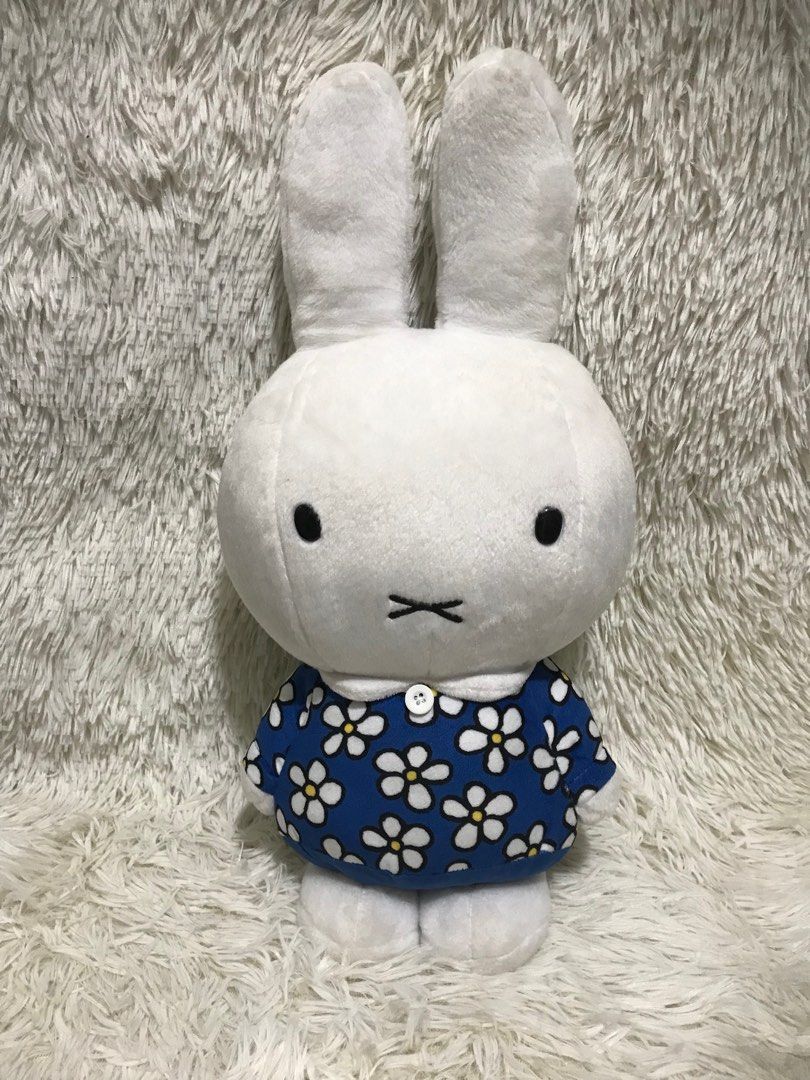 Miffy rare floral blue dress large 18", Hobbies & Toys, Toys & Games on  Carousell