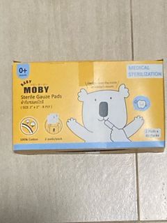 Moby sterilized gauze pads 37packs(2 pads per pack)