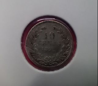 Netherlands, 10 cents 1892 silver